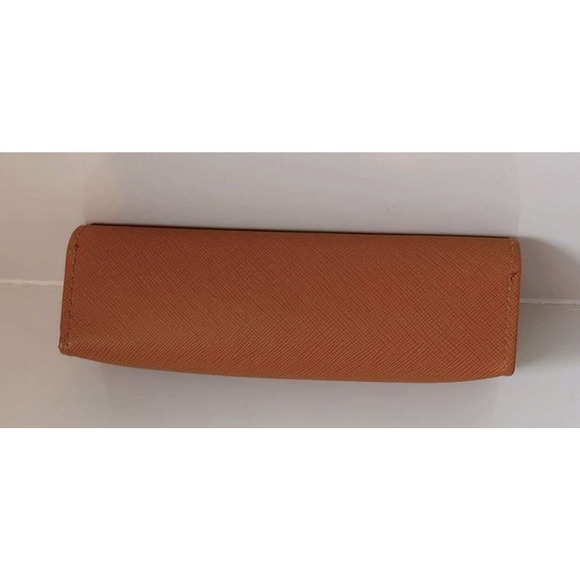 Tory Burch Orange Case Eyeglass Gold Eyeglasses Reading Glasses Logo Pouch Glass - Picture 8 of 8